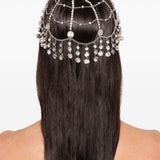 Copricapo con catena di cristallo in argento Rabanne - donna 