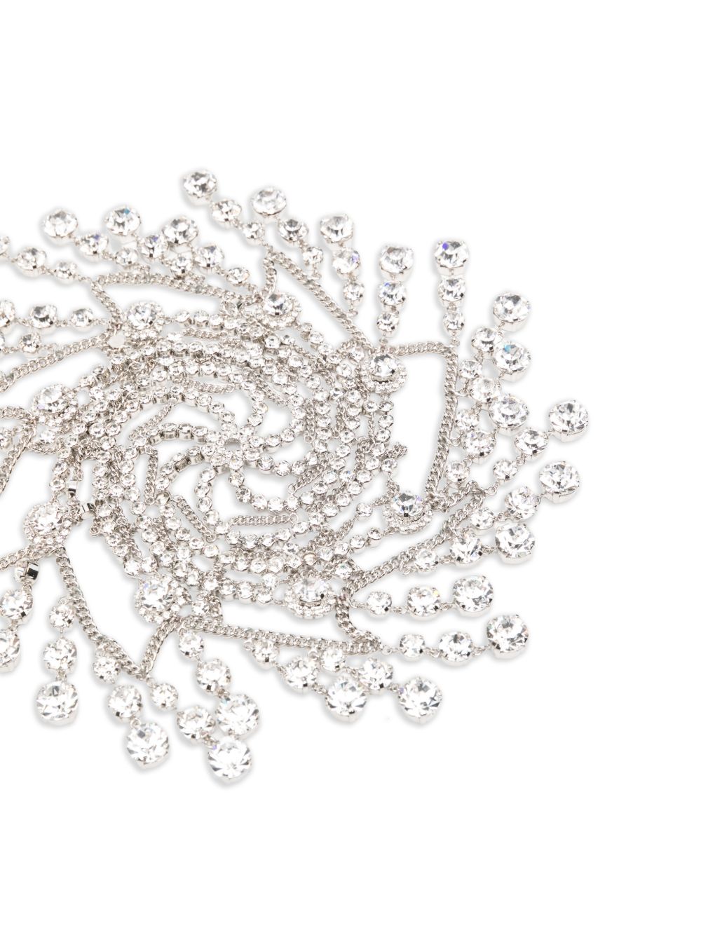 Copricapo con catena di cristallo in argento Rabanne - donna 