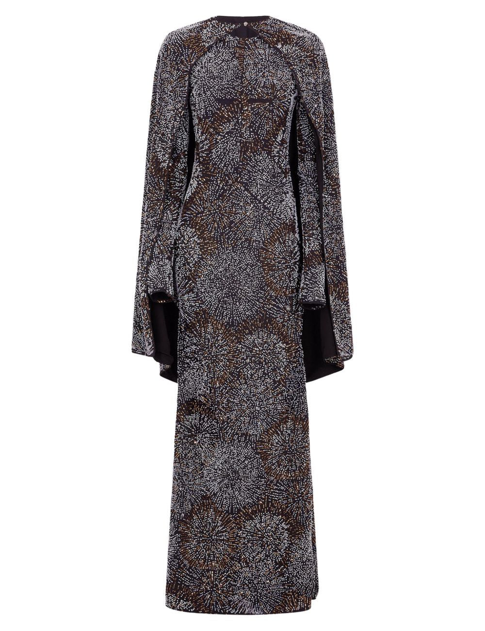 Abito con perline in nero Rabanne - donna 