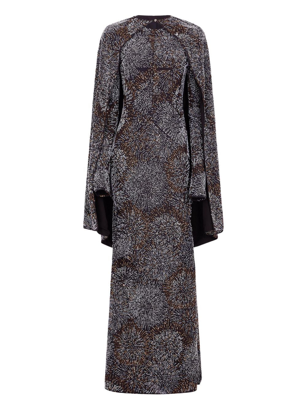 Abito con perline in nero Rabanne - donna 