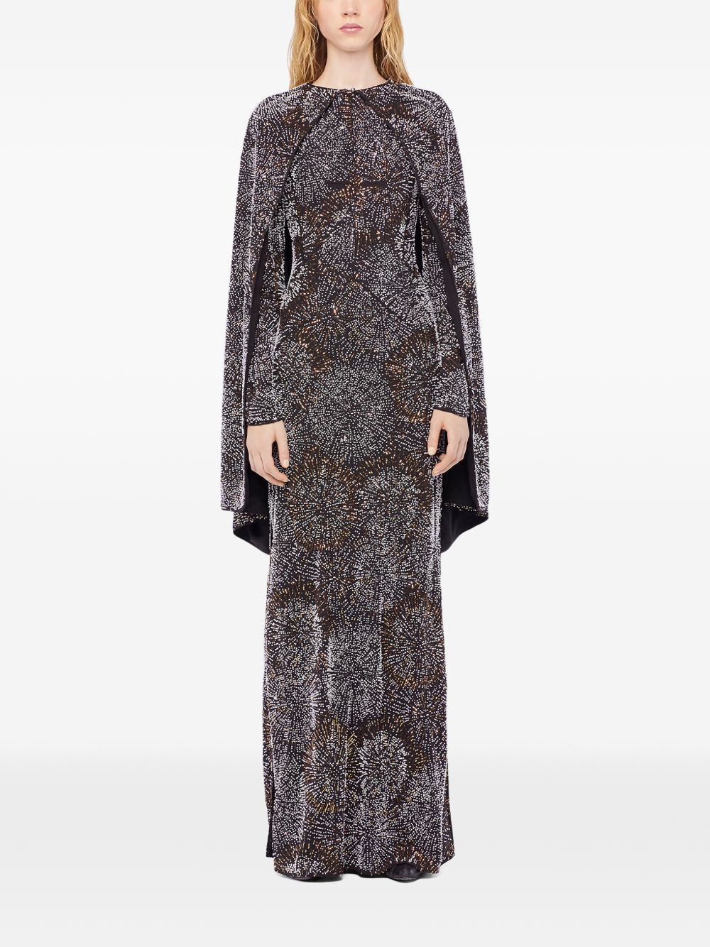 Abito con perline in nero Rabanne - donna 