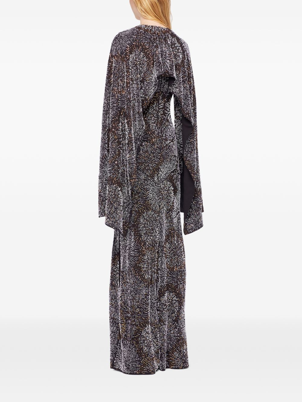 Abito con perline in nero Rabanne - donna 