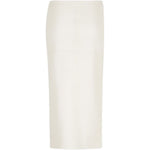 Gonna midi con arricciatura in pelle bianca Rabanne - donna 