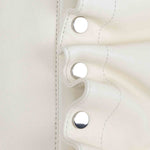 Gonna midi con arricciatura in pelle bianca Rabanne - donna 