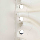Gonna midi con arricciatura in pelle bianca Rabanne - donna 
