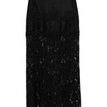 Gonna lunga dettaglio in pizzo nero Rabanne - donna 