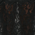 Gonna lunga dettaglio in pizzo nero Rabanne - donna 