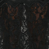 Gonna lunga dettaglio in pizzo nero Rabanne - donna 