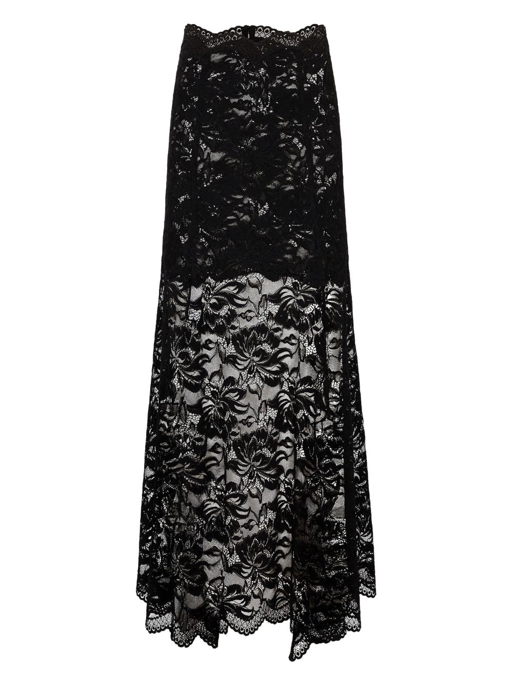 Gonna lunga in pizzo nero Rabanne - donna 