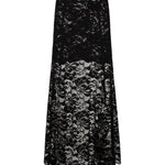 Gonna lunga in pizzo nero Rabanne - donna 