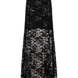Gonna lunga in pizzo nero Rabanne - donna 