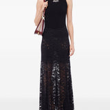 Gonna lunga in pizzo nero Rabanne - donna 
