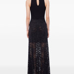 Gonna lunga in pizzo nero Rabanne - donna 