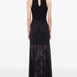 Gonna lunga in pizzo nero Rabanne - donna 