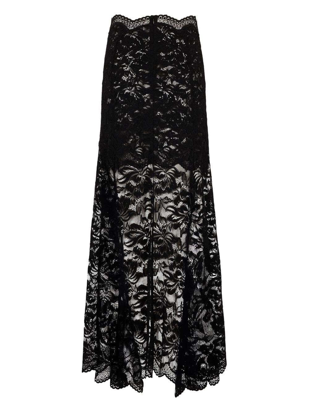 Gonna lunga in pizzo nero Rabanne - donna 