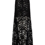 Gonna lunga in pizzo nero Rabanne - donna 