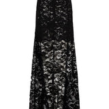 Gonna lunga in pizzo nero Rabanne - donna 