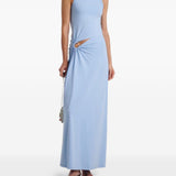 Abito maxi con cut-out in celeste Rabanne - donna 