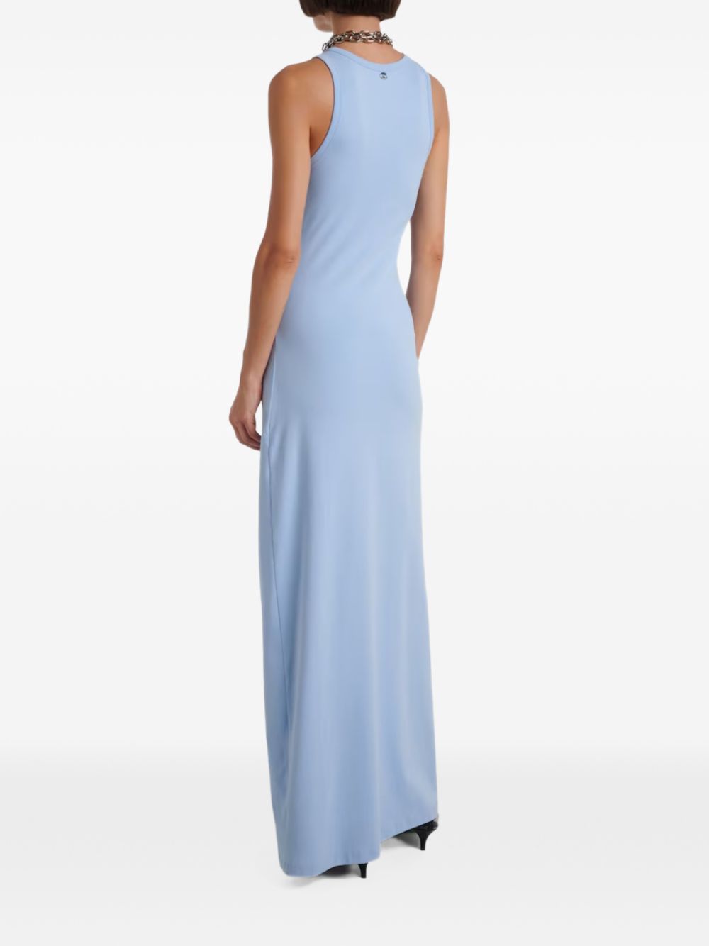 Abito maxi con cut-out in celeste Rabanne - donna 
