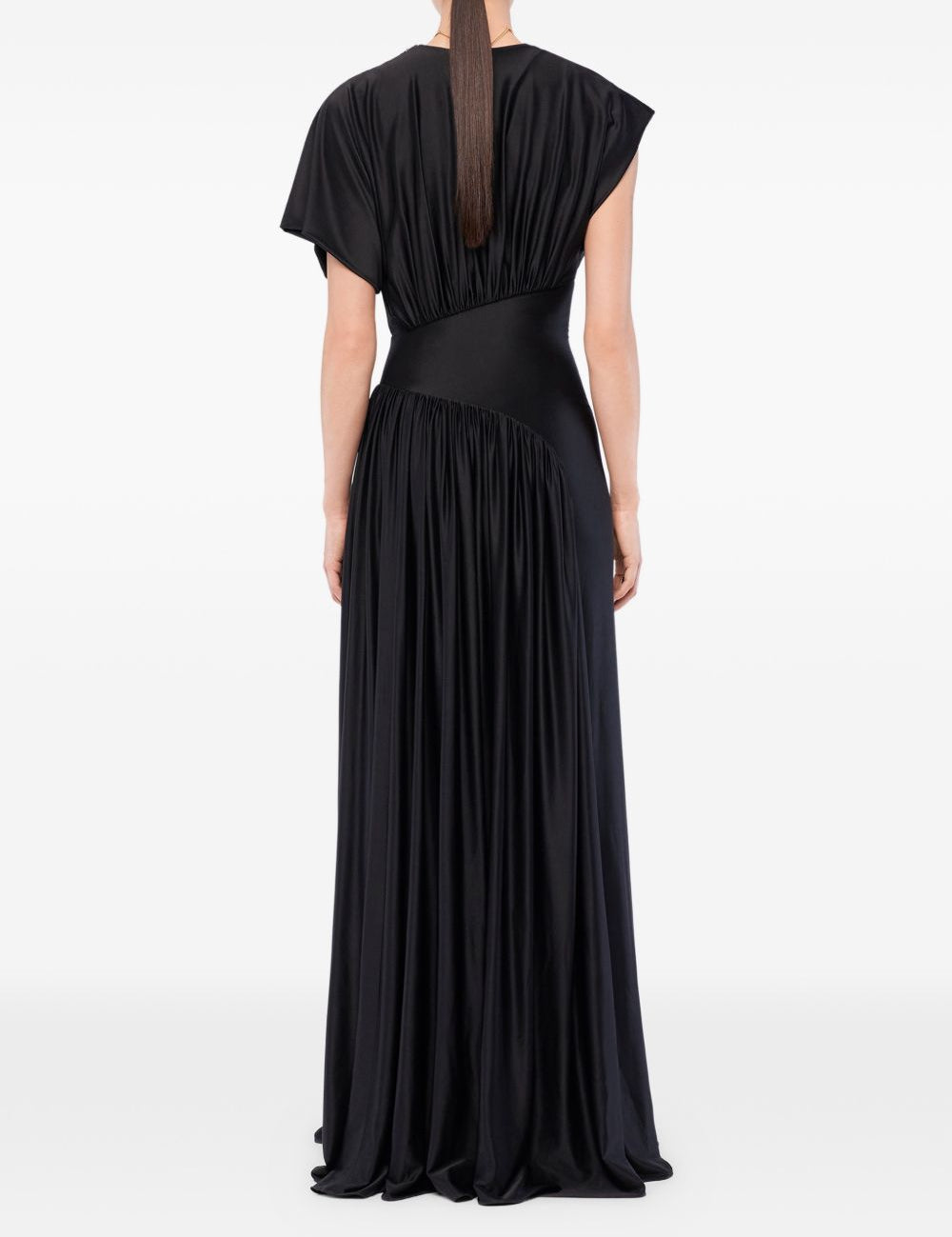Abito con arricciature in nero Rabanne - donna 