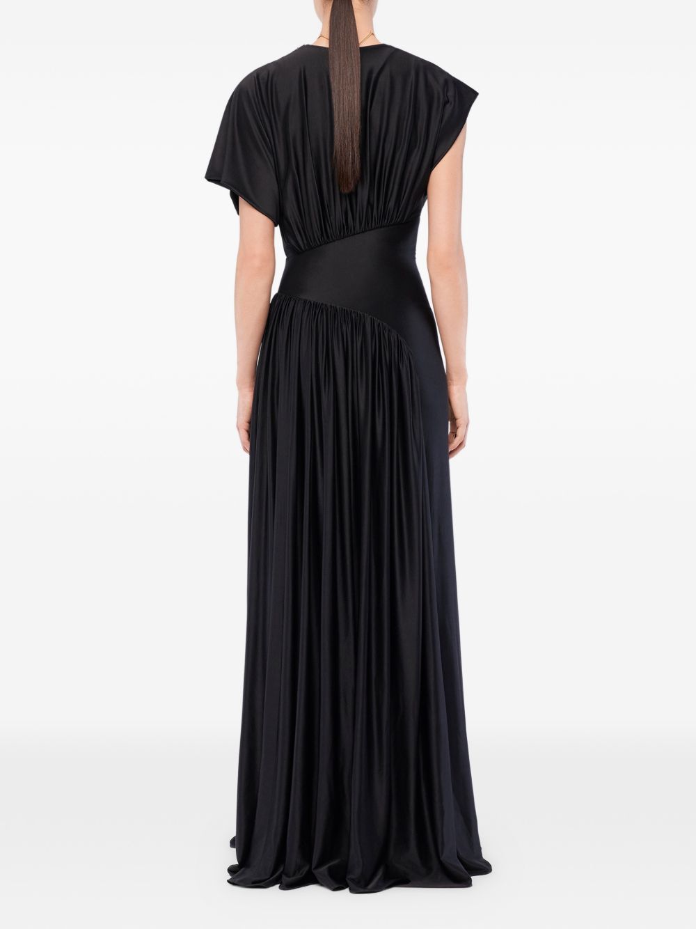 Abito con arricciature in nero Rabanne - donna 