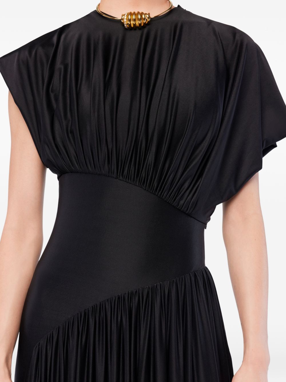 Abito con arricciature in nero Rabanne - donna 