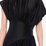 Abito con arricciature in nero Rabanne - donna 