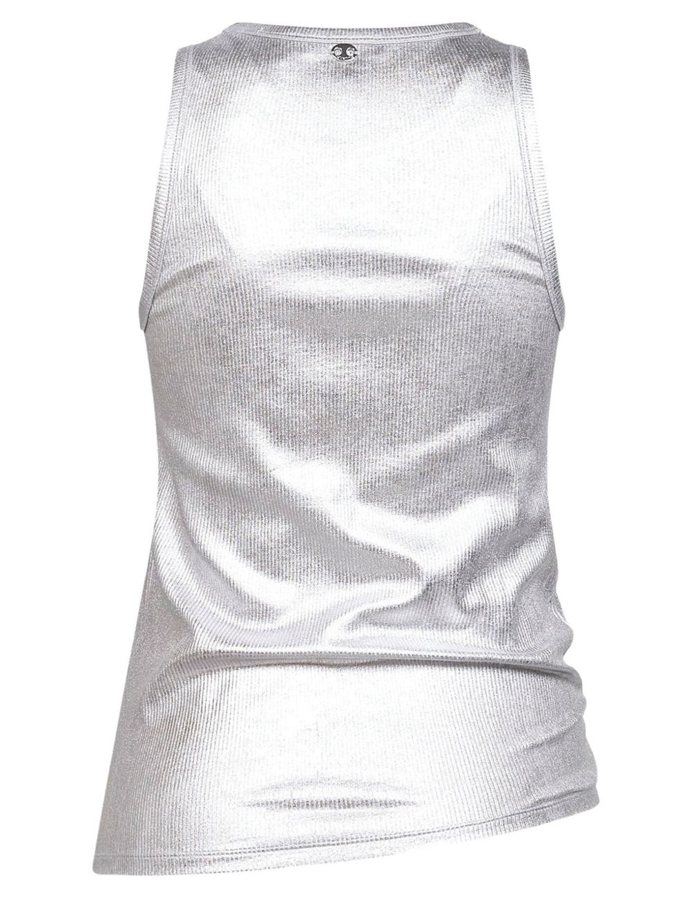 Top con orlo asmmetrico in argento Rabanne - donna 