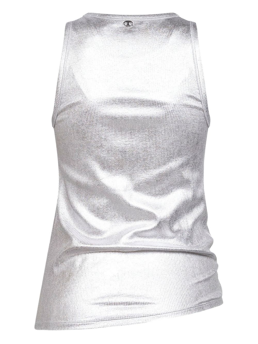 Top con orlo asmmetrico in argento Rabanne - donna 