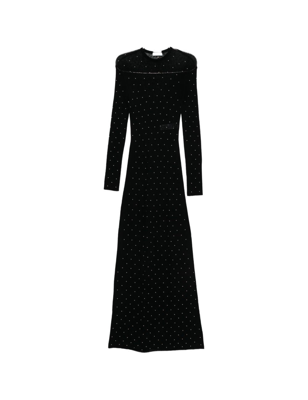 Abito lungo con borchie in nero Rabanne - donna 