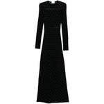 Abito lungo con borchie in nero Rabanne - donna 