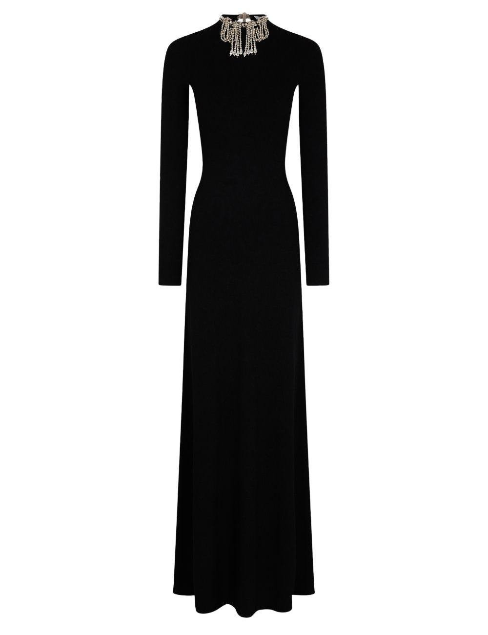 Abito lungo con schiena scoperta in nero Rabanne - donna 