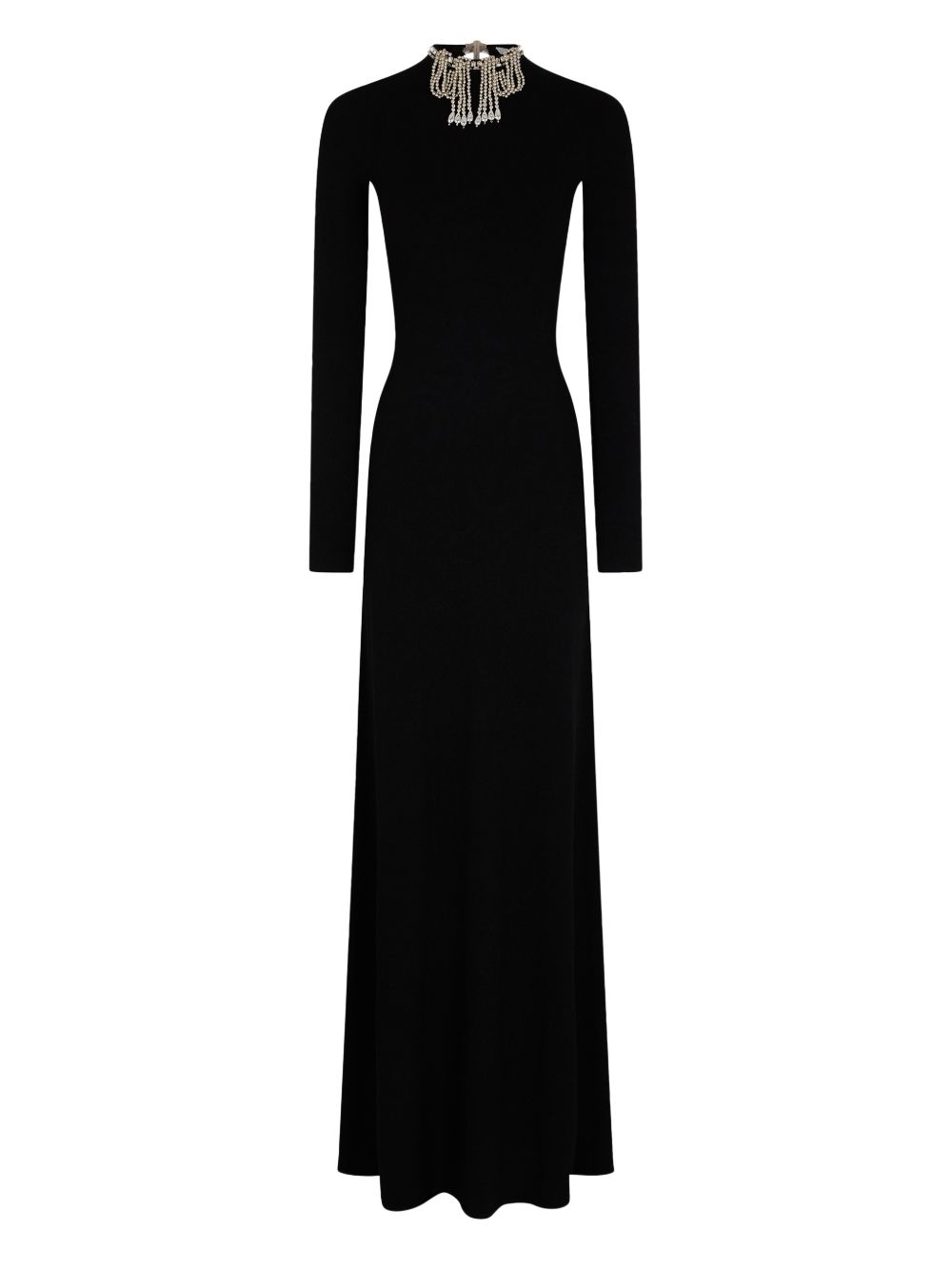 Abito lungo con schiena scoperta in nero Rabanne - donna 