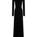 Abito lungo con schiena scoperta in nero Rabanne - donna 