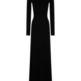 Abito lungo con schiena scoperta in nero Rabanne - donna 