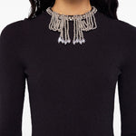 Abito lungo con schiena scoperta in nero Rabanne - donna 