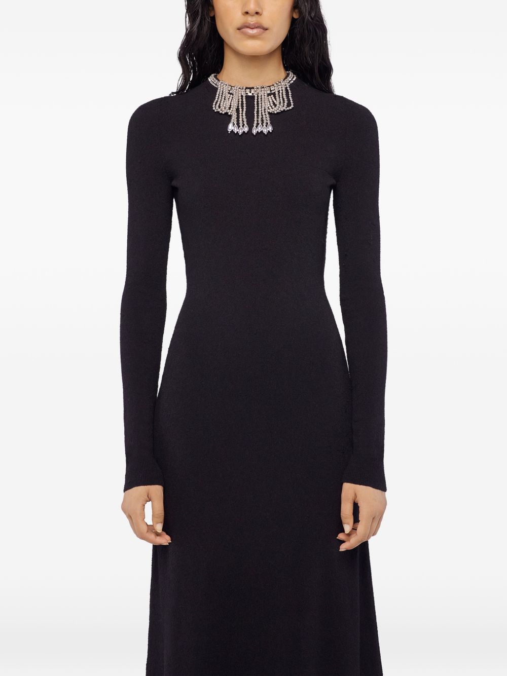 Abito lungo con schiena scoperta in nero Rabanne - donna 
