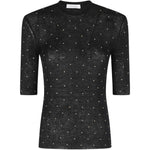 Top girocollo in nero Rabanne - donna 
