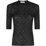 Top girocollo in nero Rabanne - donna 