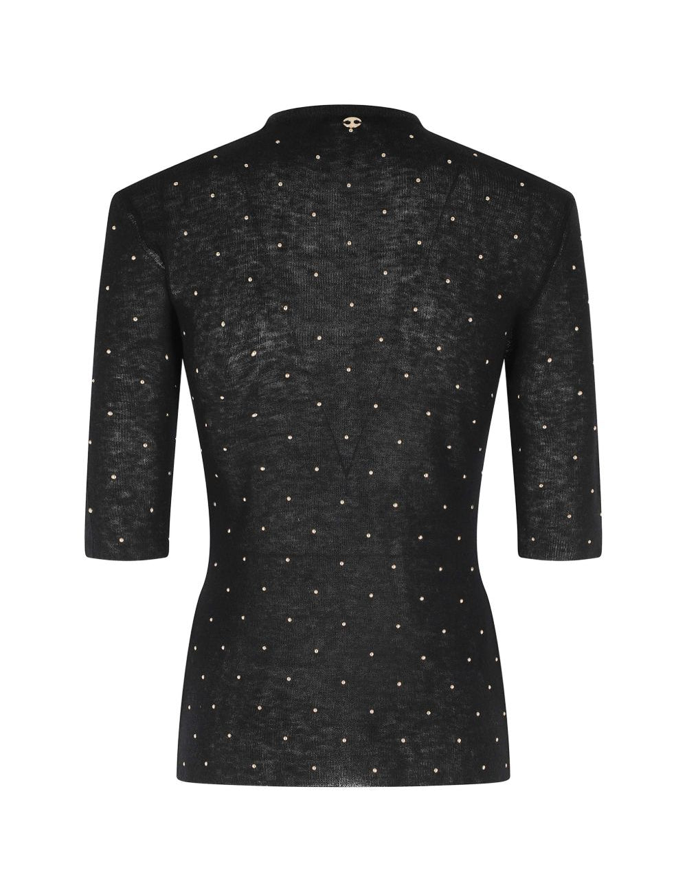 Top girocollo in nero Rabanne - donna 