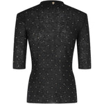 Top girocollo in nero Rabanne - donna 