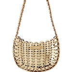 Borsa a mano Moon Flip reversibile in oro Rabanne - donna 