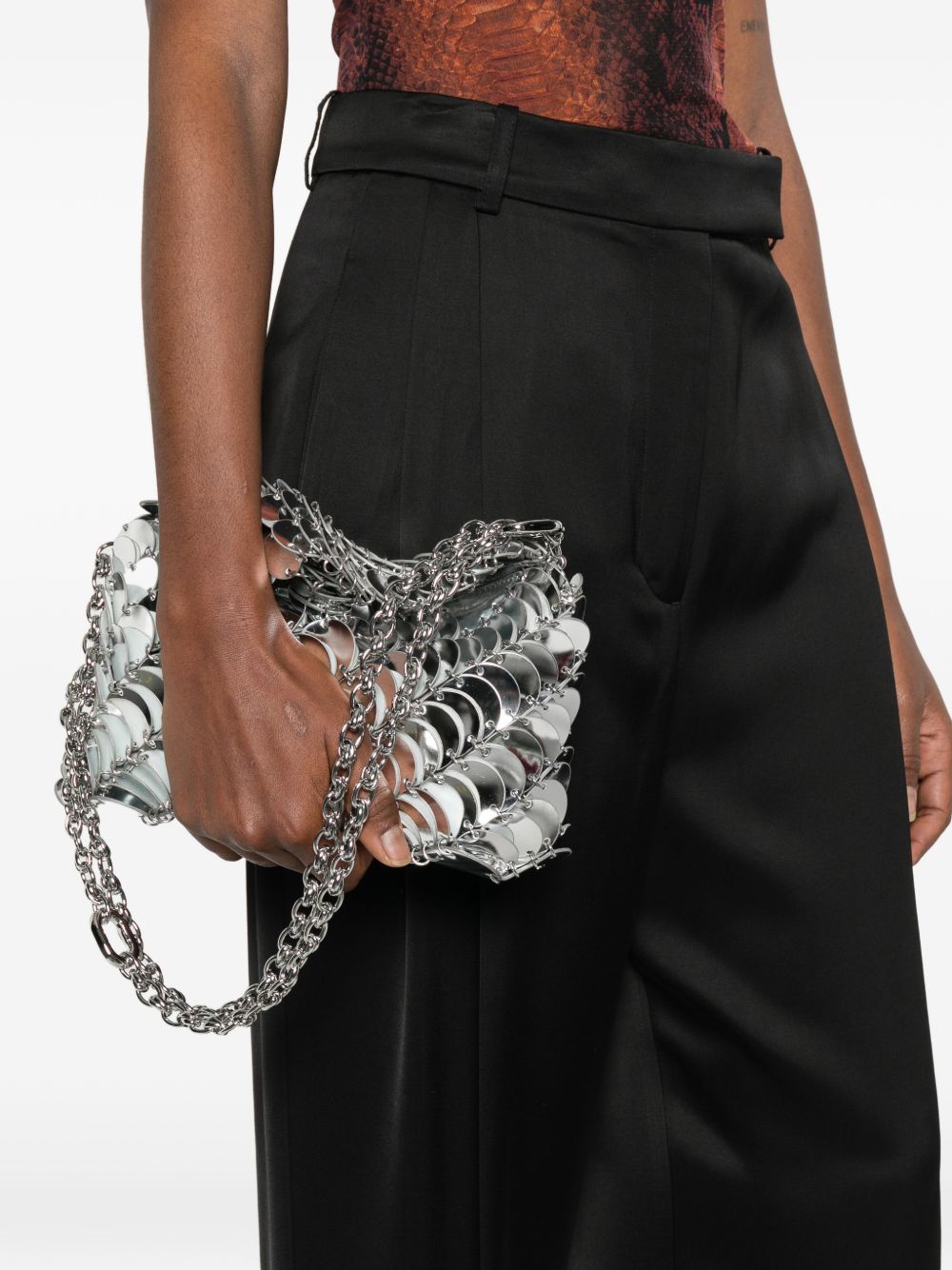 Borsa a spalla Paco night in argento  Rabanne - donna 
