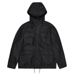 Giacca con cappuccio in nero Rains - unisex 