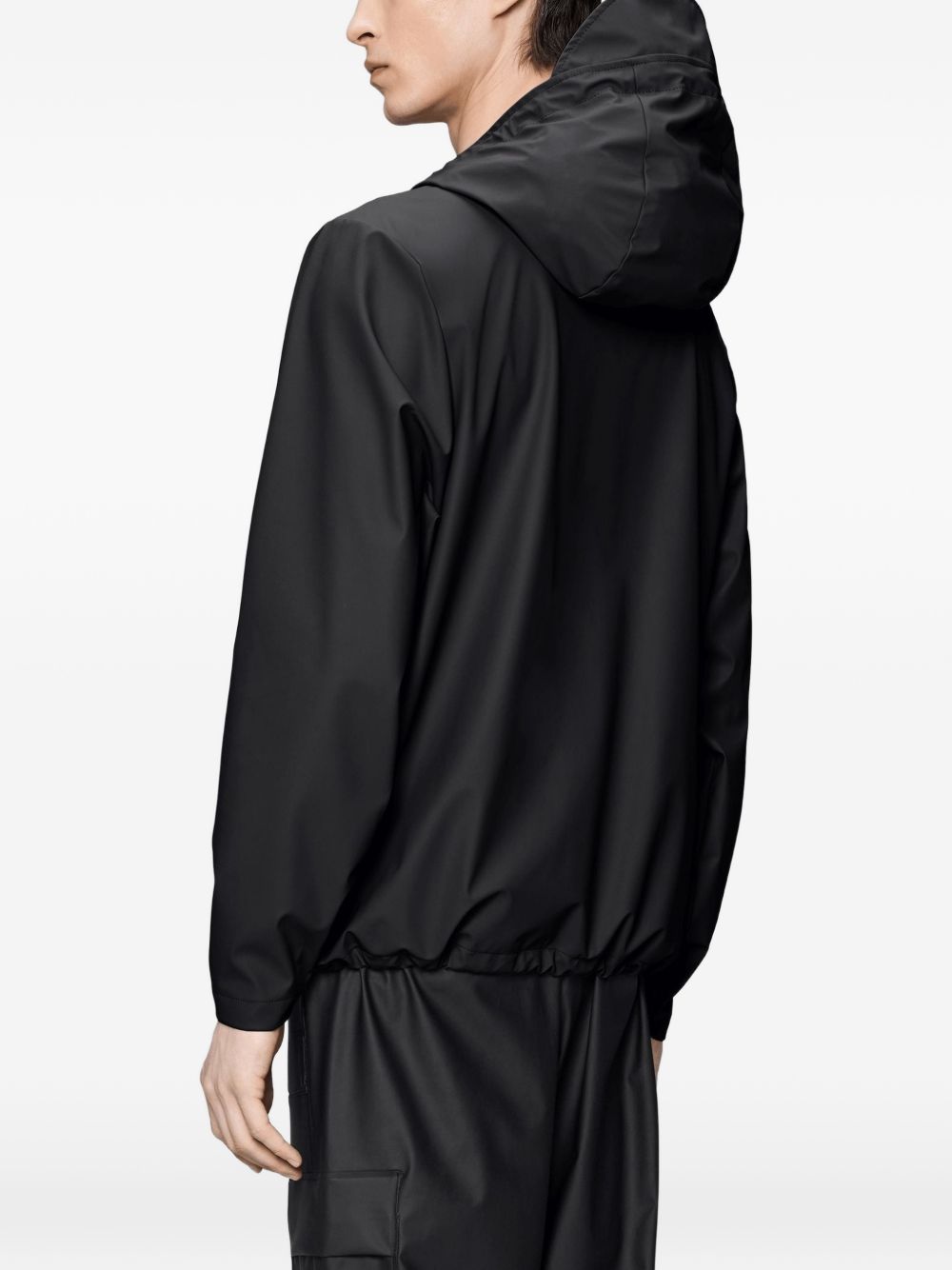 Giacca con cappuccio in nero Rains - unisex 