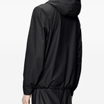 Giacca con cappuccio in nero Rains - unisex 
