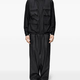 Giacca con cappuccio in nero Rains - unisex 