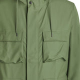 Giacca con cappuccio in verde Rains - unisex 
