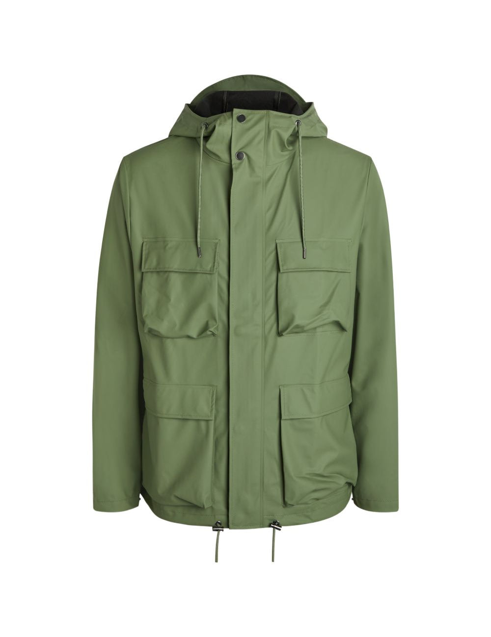 Giacca con cappuccio in verde Rains - unisex 