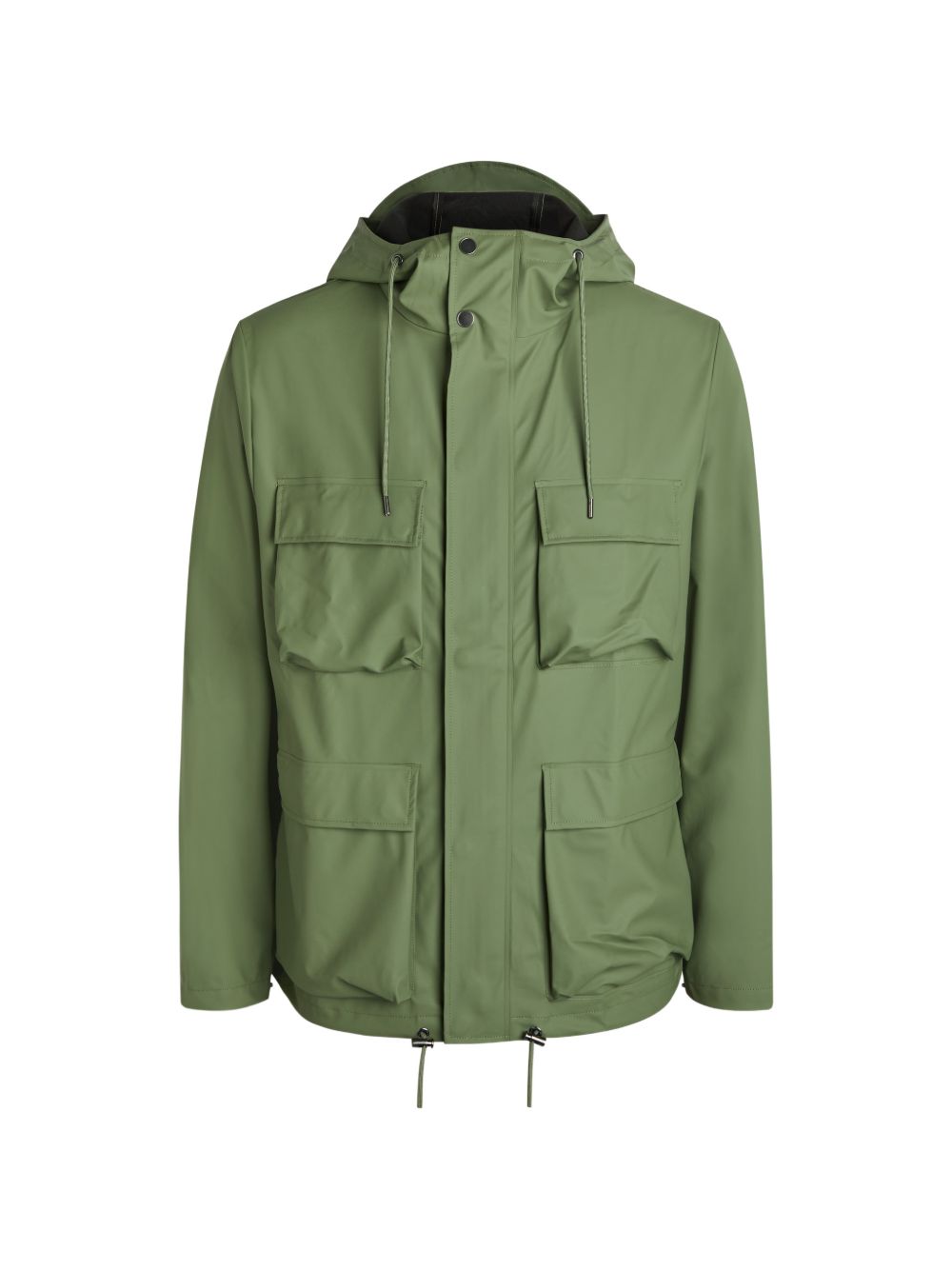 Giacca con cappuccio in verde Rains - unisex 
